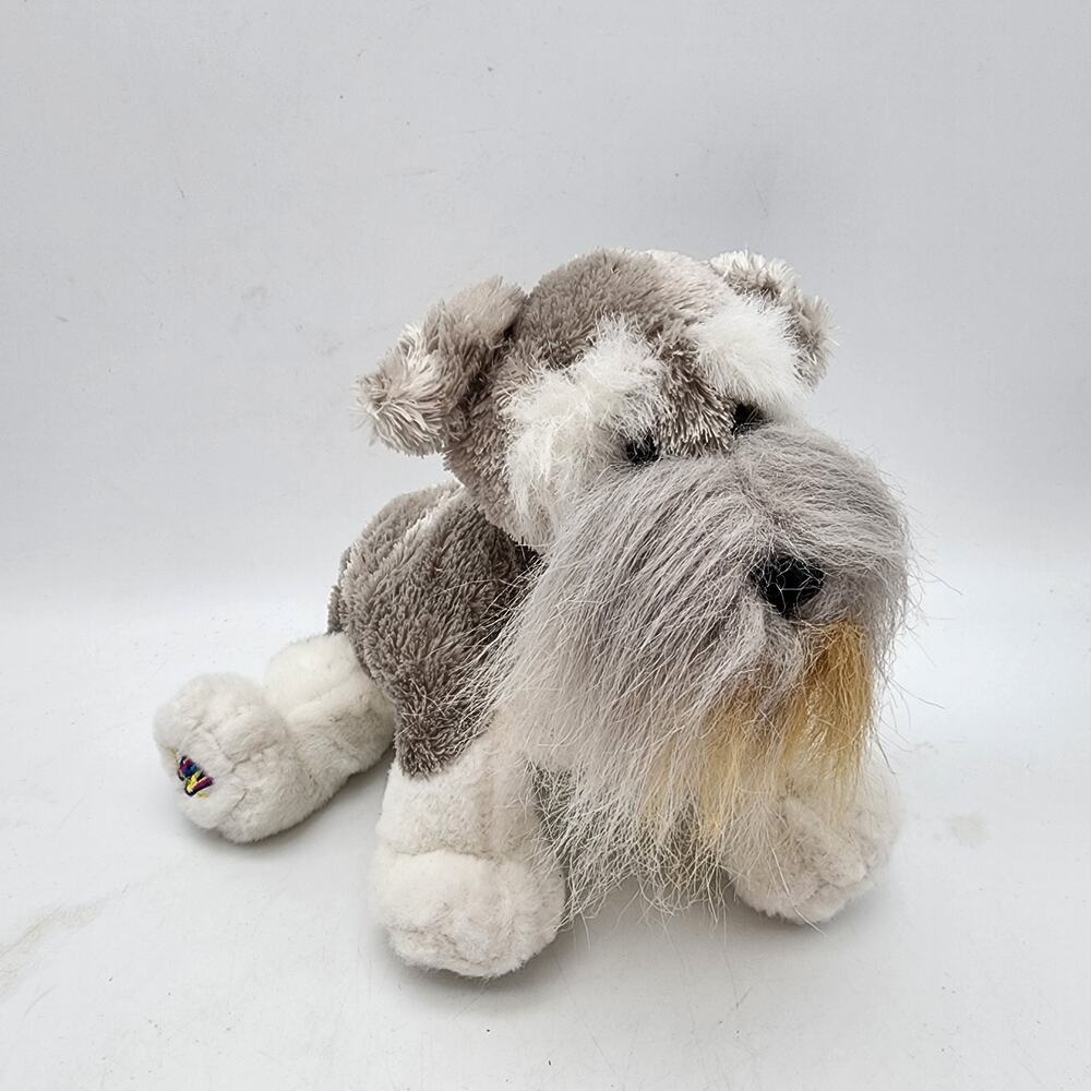 Ganz Webkinz Schnauzer Plush 8" Gray Puppy Dog HM159 Stuffed Animal No Code